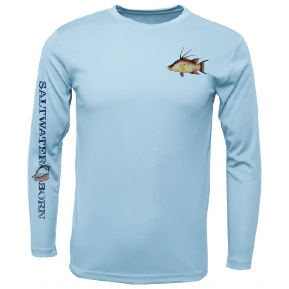 Hogfish on Chest Long Sleeve UPF 50+ Dry-Fit Shirt - Image 3