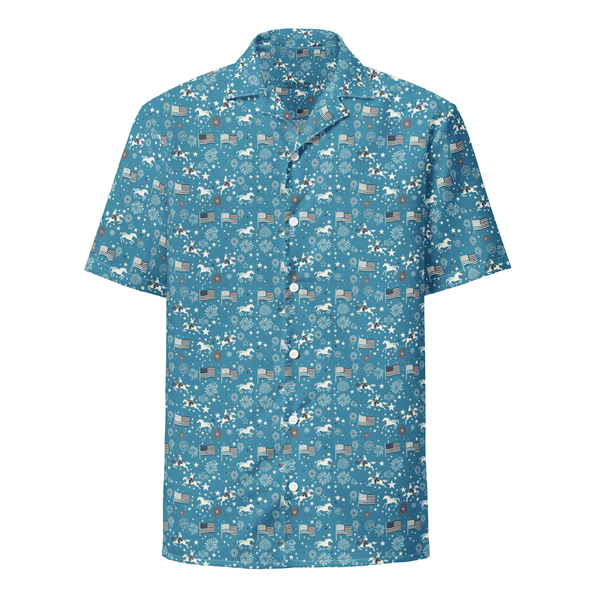 Independence Blues: Fourth of July Cowboy Button-Up Shirt
