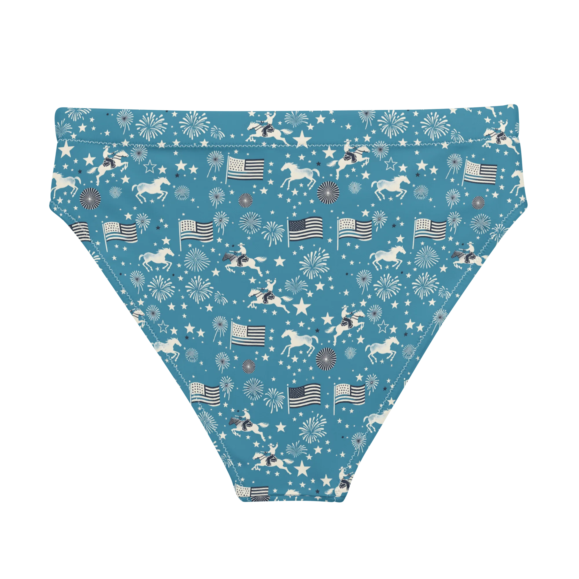 Independence Blues: Fourth of July Cowboy High-Waisted Bikini Bottom - Image 2