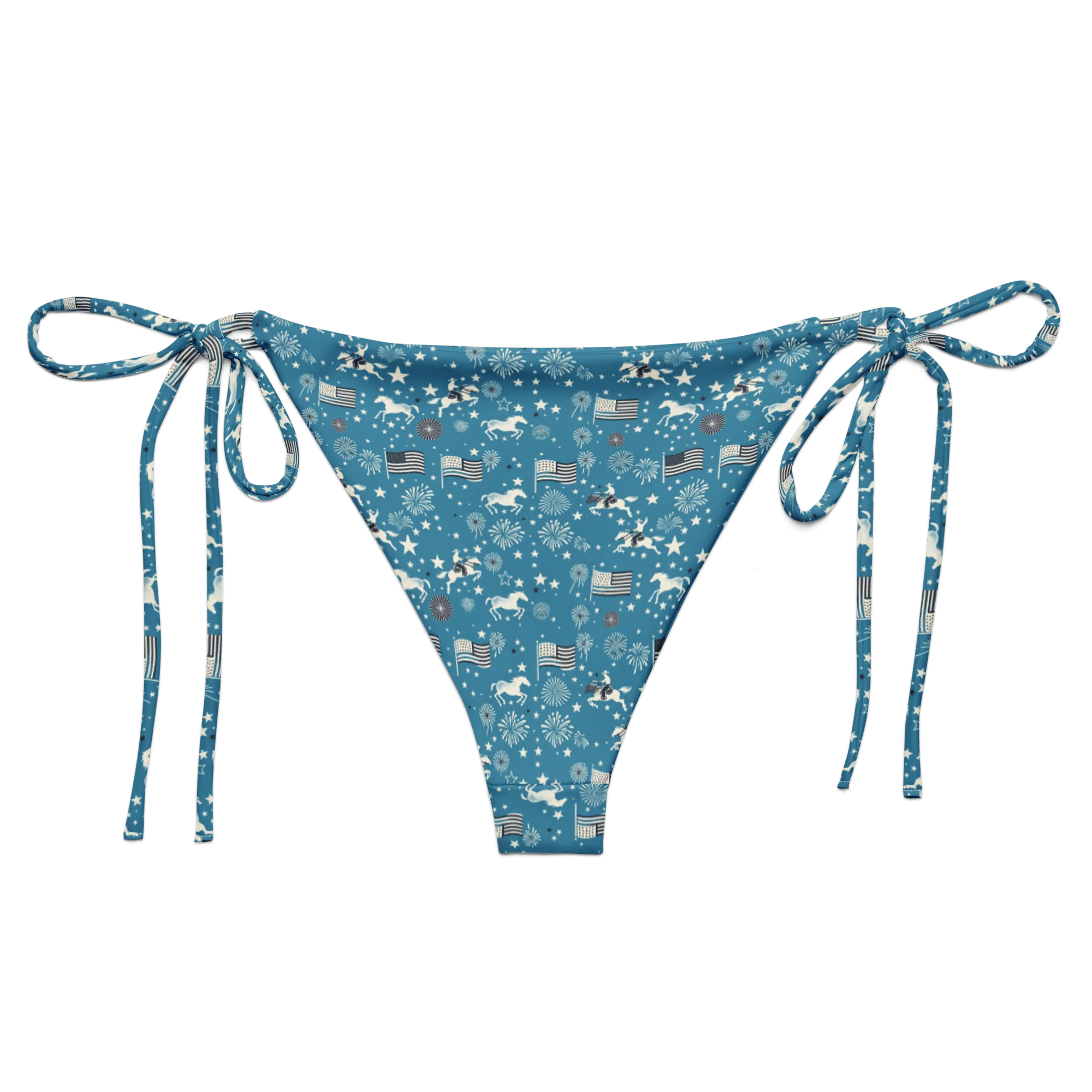 Independence Blues: Fourth of July Cowboy String Bikini Bottom - Image 2