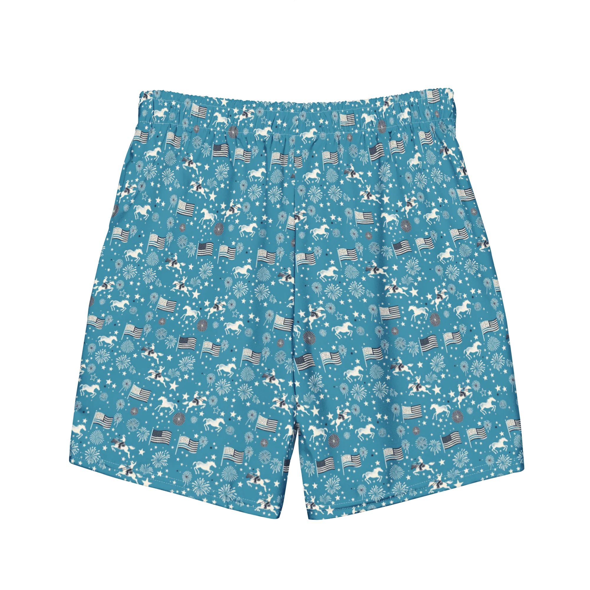 Independence Blues: Fourth of July Cowboy Swim Trunks - Image 2
