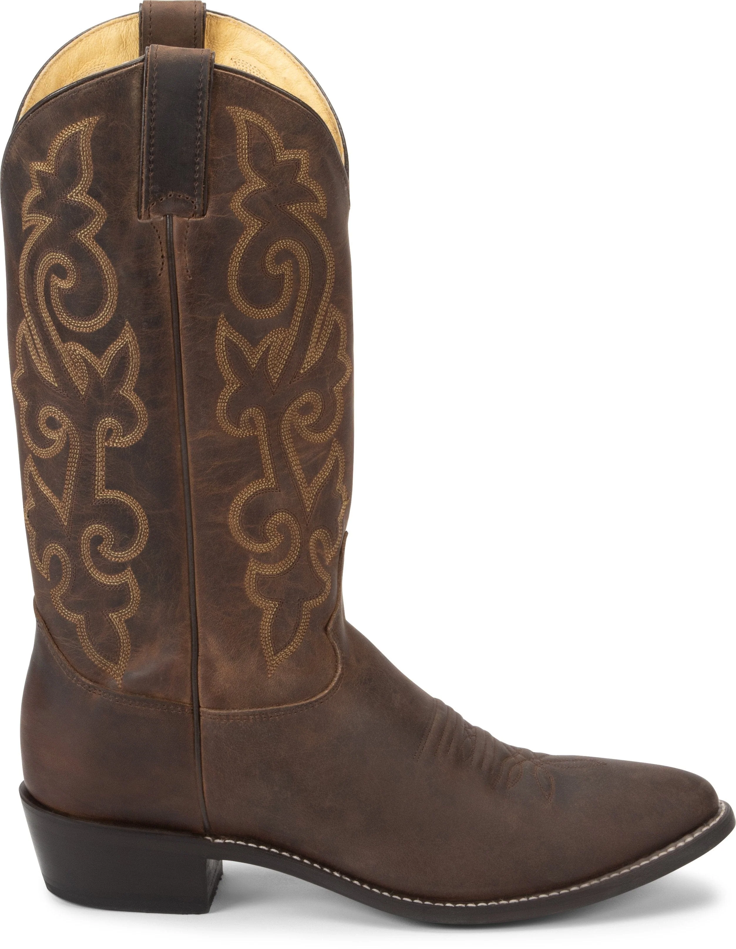 Justin Men's Buck Brown Round Toe Western Boots 2253 - Image 2