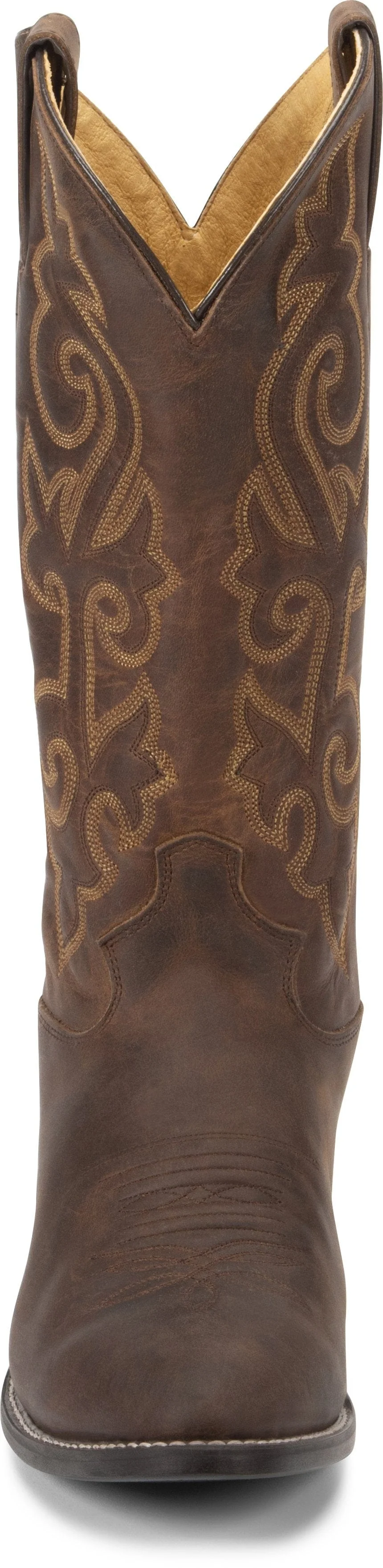 Justin Men's Buck Brown Round Toe Western Boots 2253 - Image 5