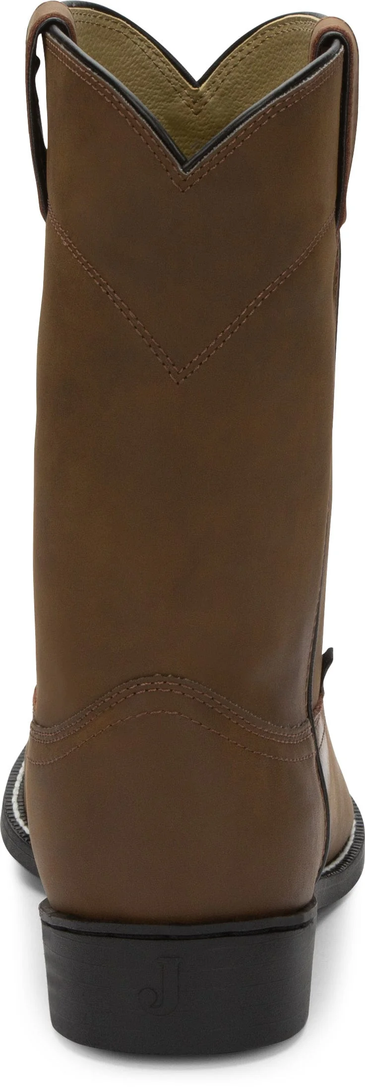 Justin Men's Temple Clay Brown Round Toe Roper Boots JB3001 - Image 5