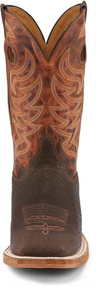 Justin Men’s Bent Rail Caddo Brown Stone Square toe Western Boots BR777 - Image 5