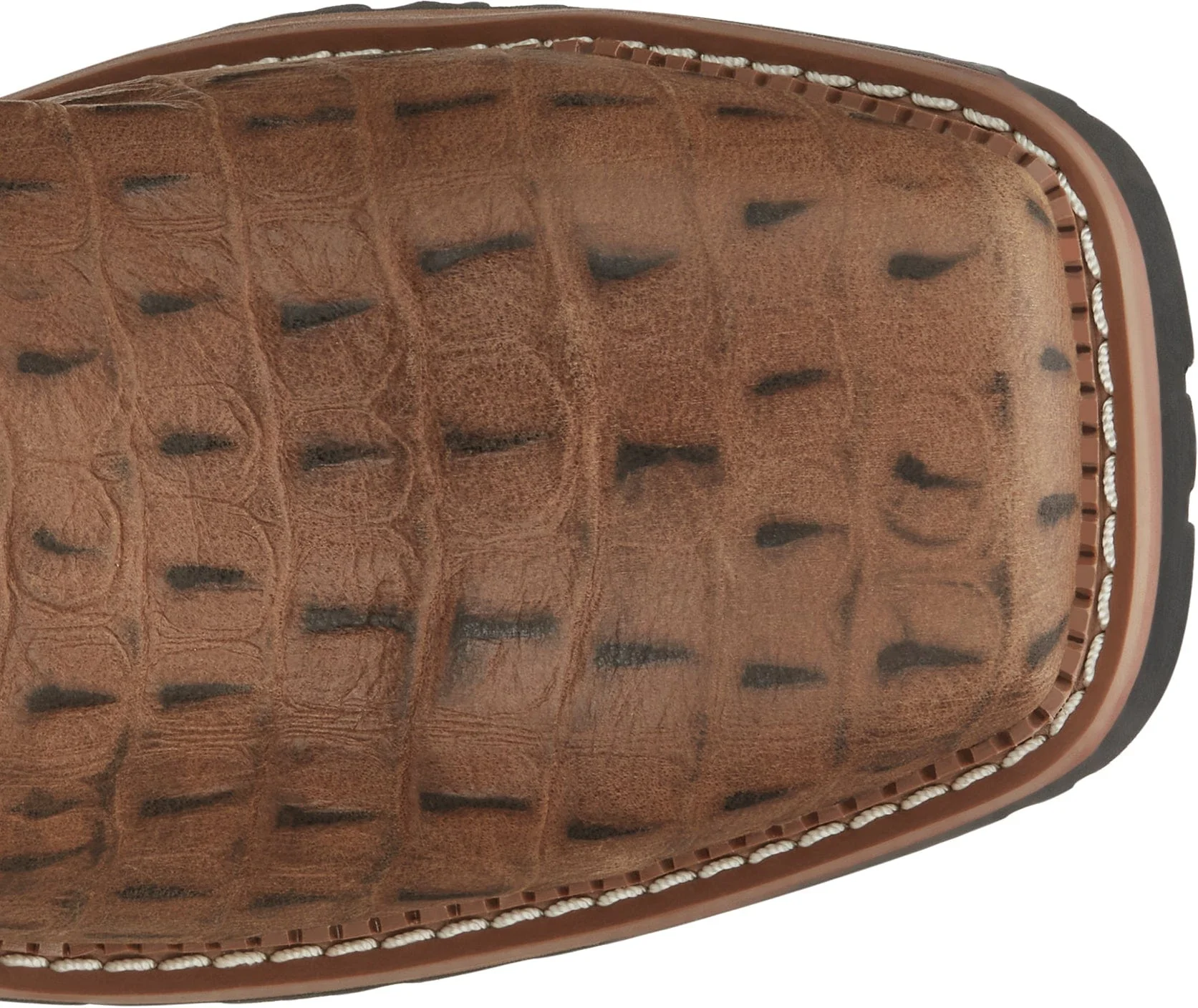 Justin Men’s Hybred Derrickman Caramel Croc Print Comp Toe Work Boots SE4839 - Image 5