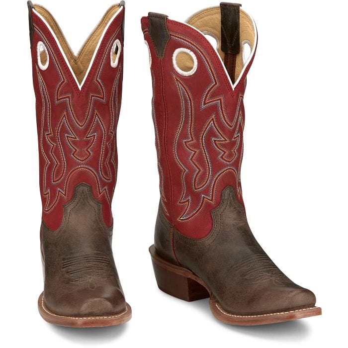 Justin Men's Ante Up Red Goat Western Boots FN7245 - Image 3