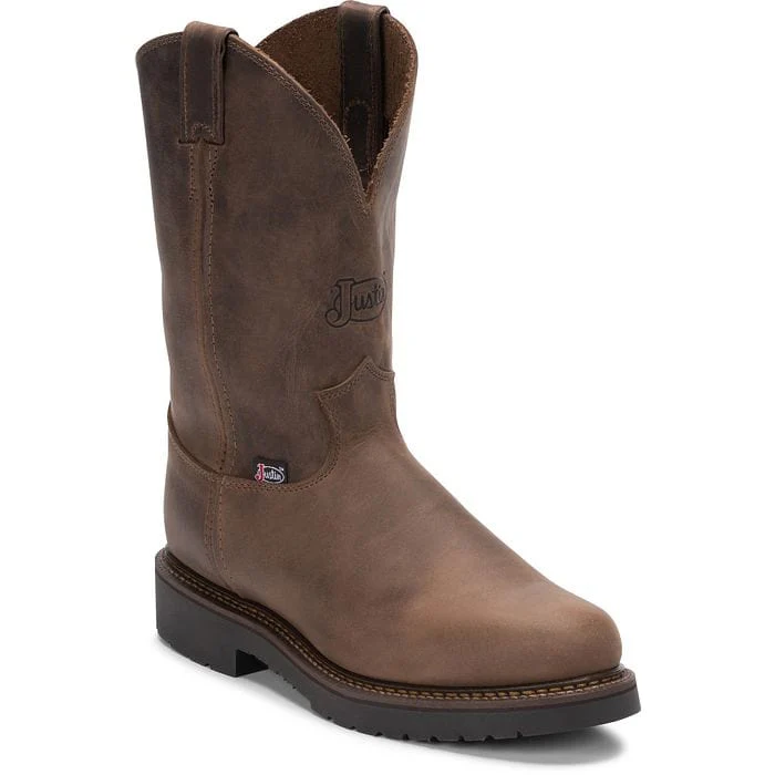 Justin Men's Balusters Bay Gaucho Brown Work Boots 4444