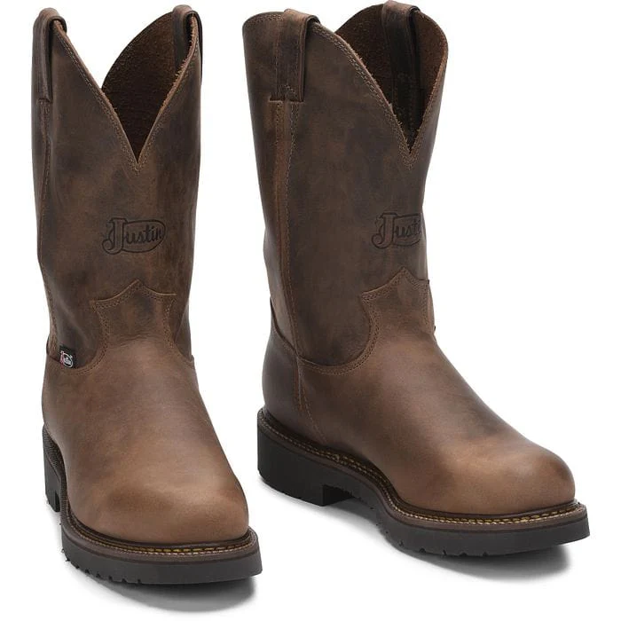 Justin Men's Balusters Bay Gaucho Brown Work Boots 4444 - Image 6