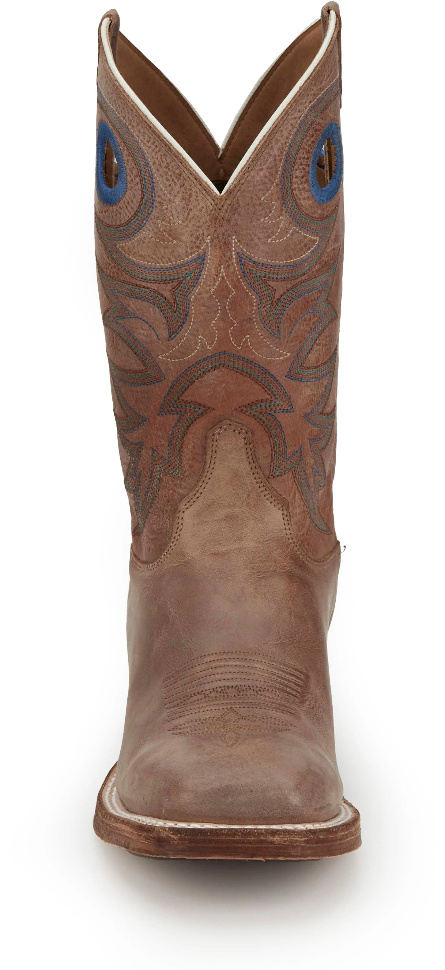 Justin Men's Bent Rail Caddo Tan Square Toe Western Boots BR744 - Image 8
