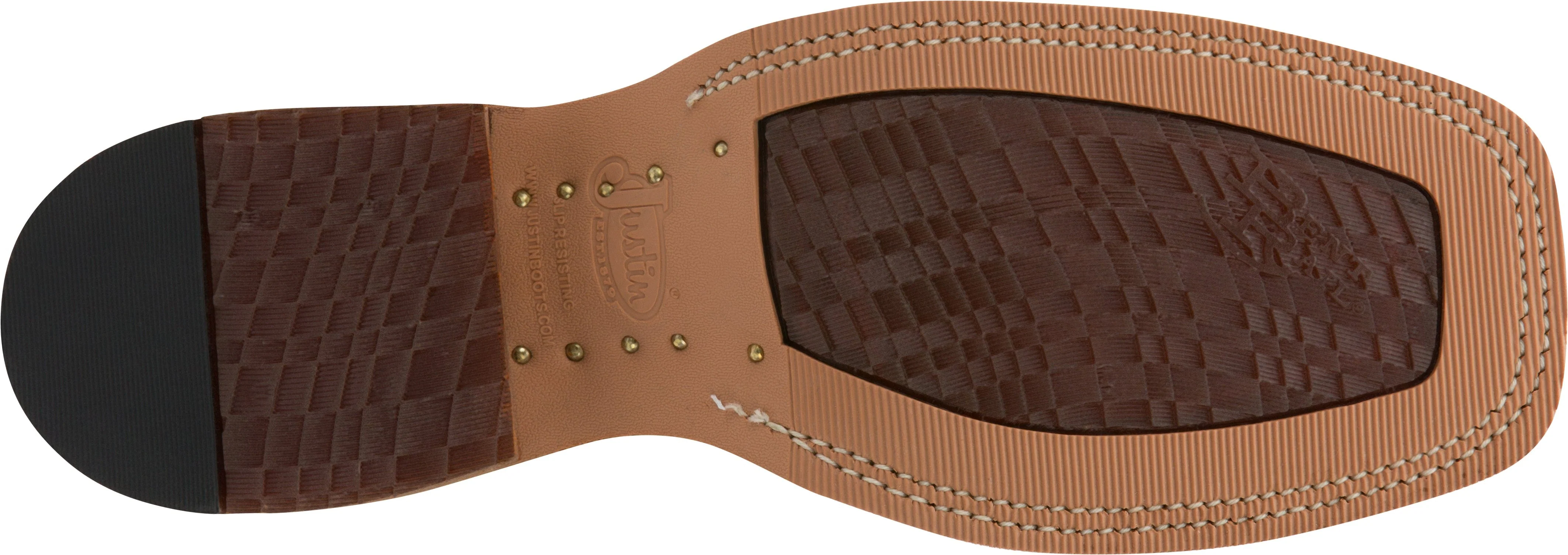 Justin Men's Bent Rail Caddo Copper Brown Western Boots BR740 - Image 8