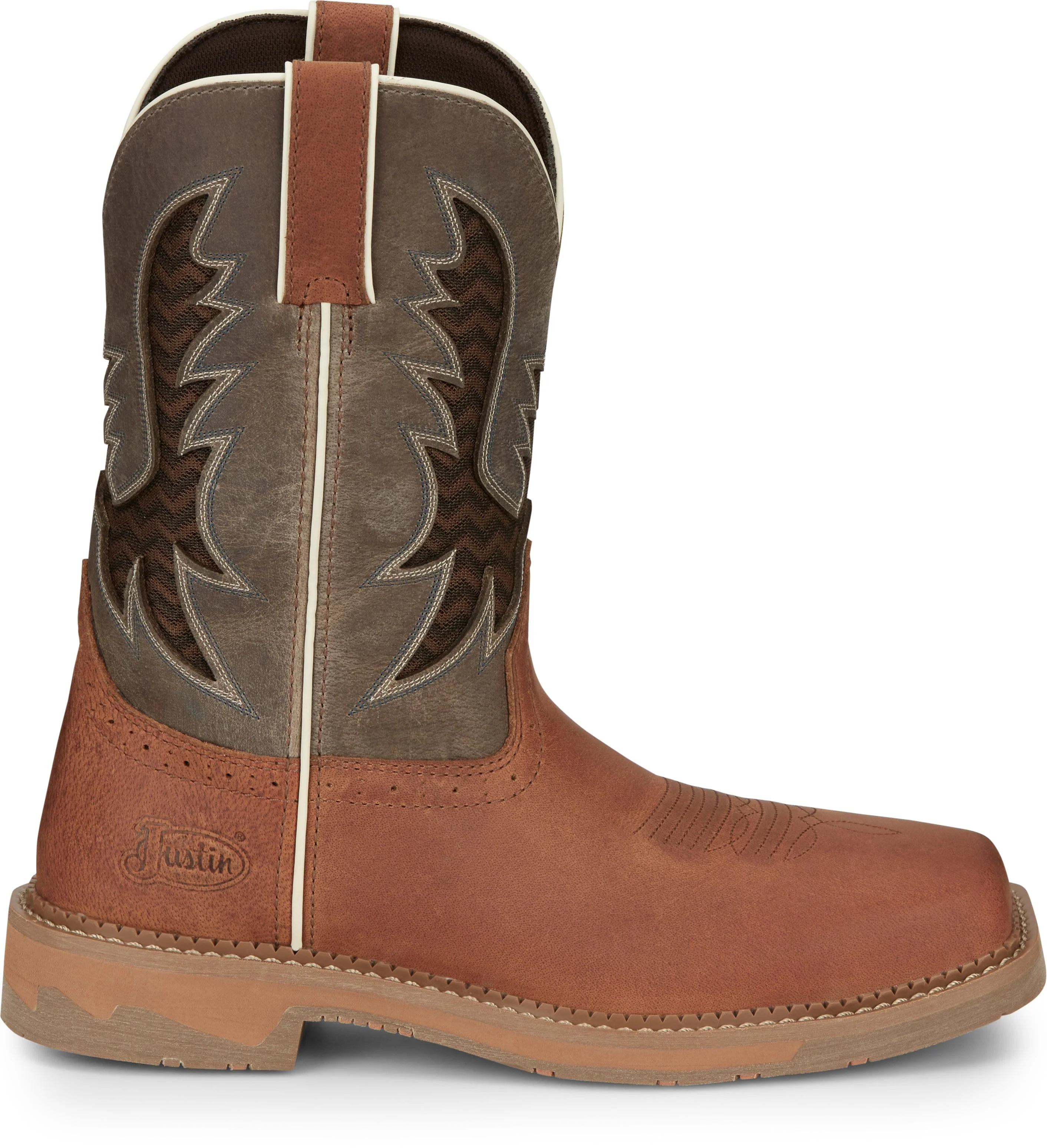 Justin Men's Bolt Light Brown Work Boot SE4110 - Image 3