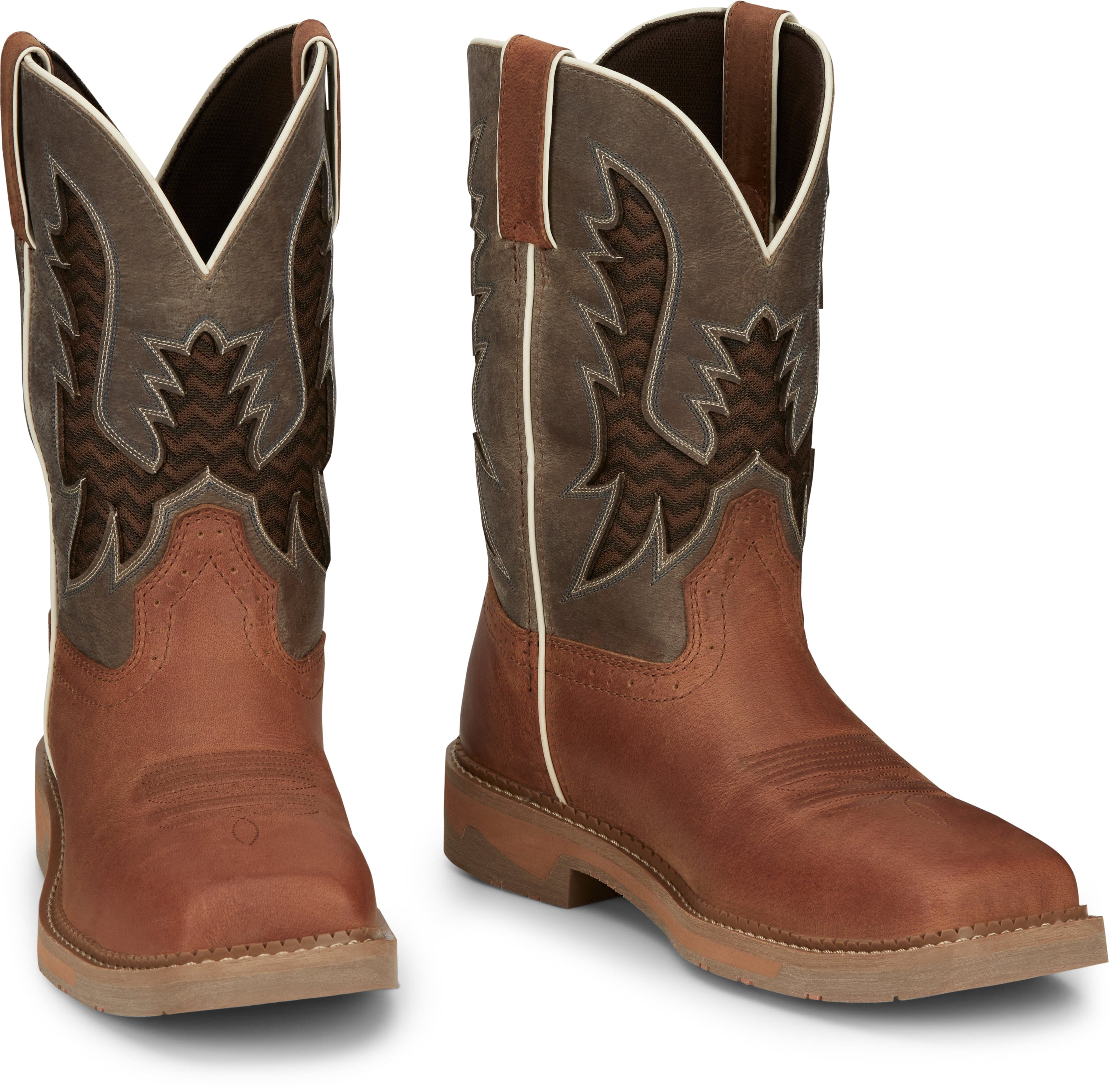 Justin Men's Bolt Light Brown Work Boot SE4110 - Image 7