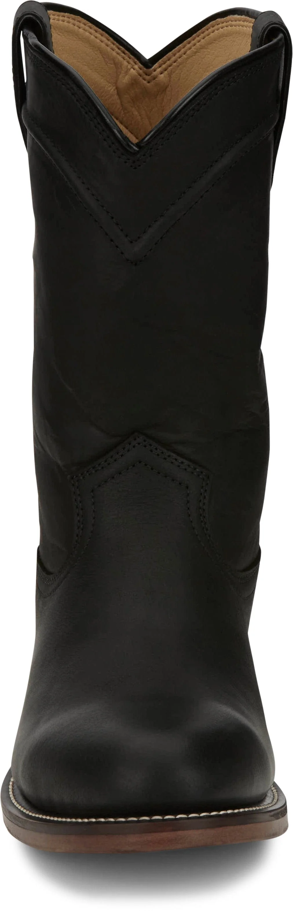 Justin Men's Braswell Black Round Toe Roper Boots RP3741 - Image 6