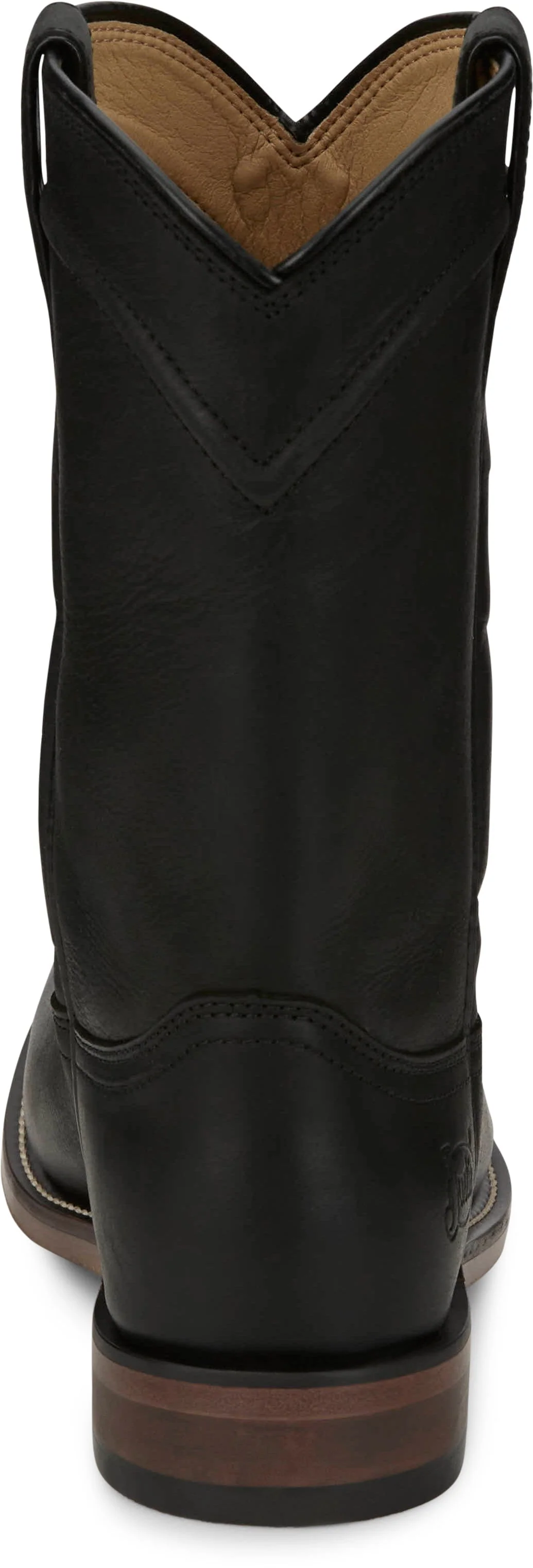 Justin Men's Braswell Black Round Toe Roper Boots RP3741 - Image 7