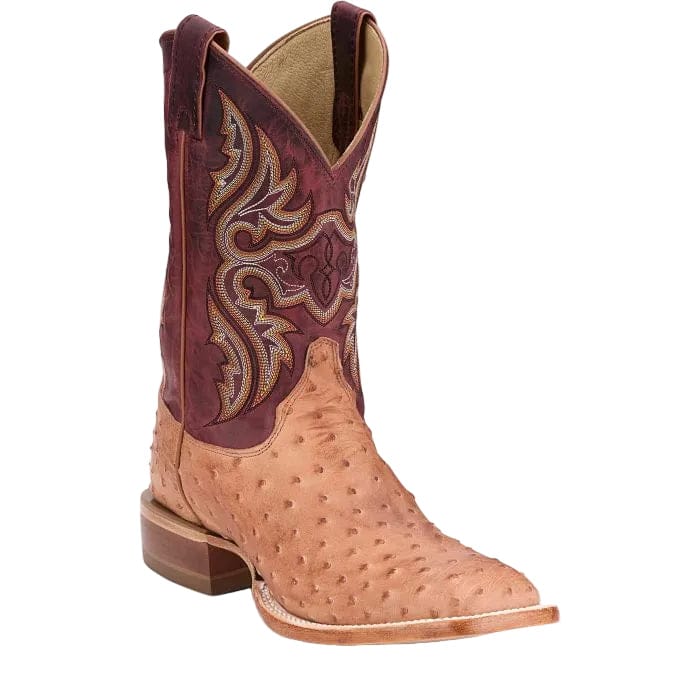 Justin Men's Cognac Vintage Moseley Full Quill Ostrich Exotic Boots JE5170