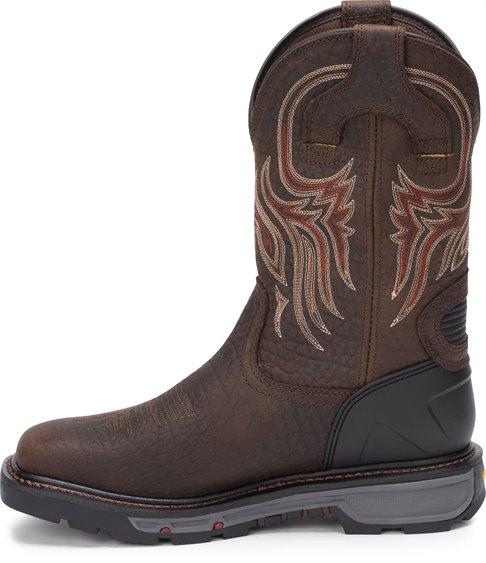 Justin Men's Commander X5 Driscoll Mahogany Ortholite Work Boots WK2110 - Image 3