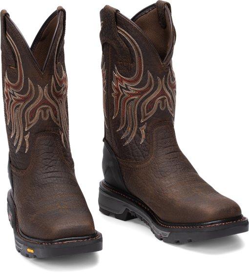 Justin Men's Commander X5 Driscoll Mahogany Ortholite Work Boots WK2110 - Image 8