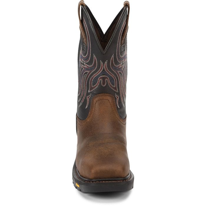 Justin Men's Commander-X5 Tanker Black Steel Toe Work Boots WK2104 - Image 5