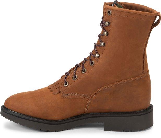 Justin Men's Conductor Brown Soft Toe Lace Up Work Boots 760 - Image 3