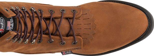 Justin Men's Conductor Brown Soft Toe Lace Up Work Boots 760 - Image 4