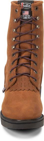 Justin Men's Conductor Brown Soft Toe Lace Up Work Boots 760 - Image 5