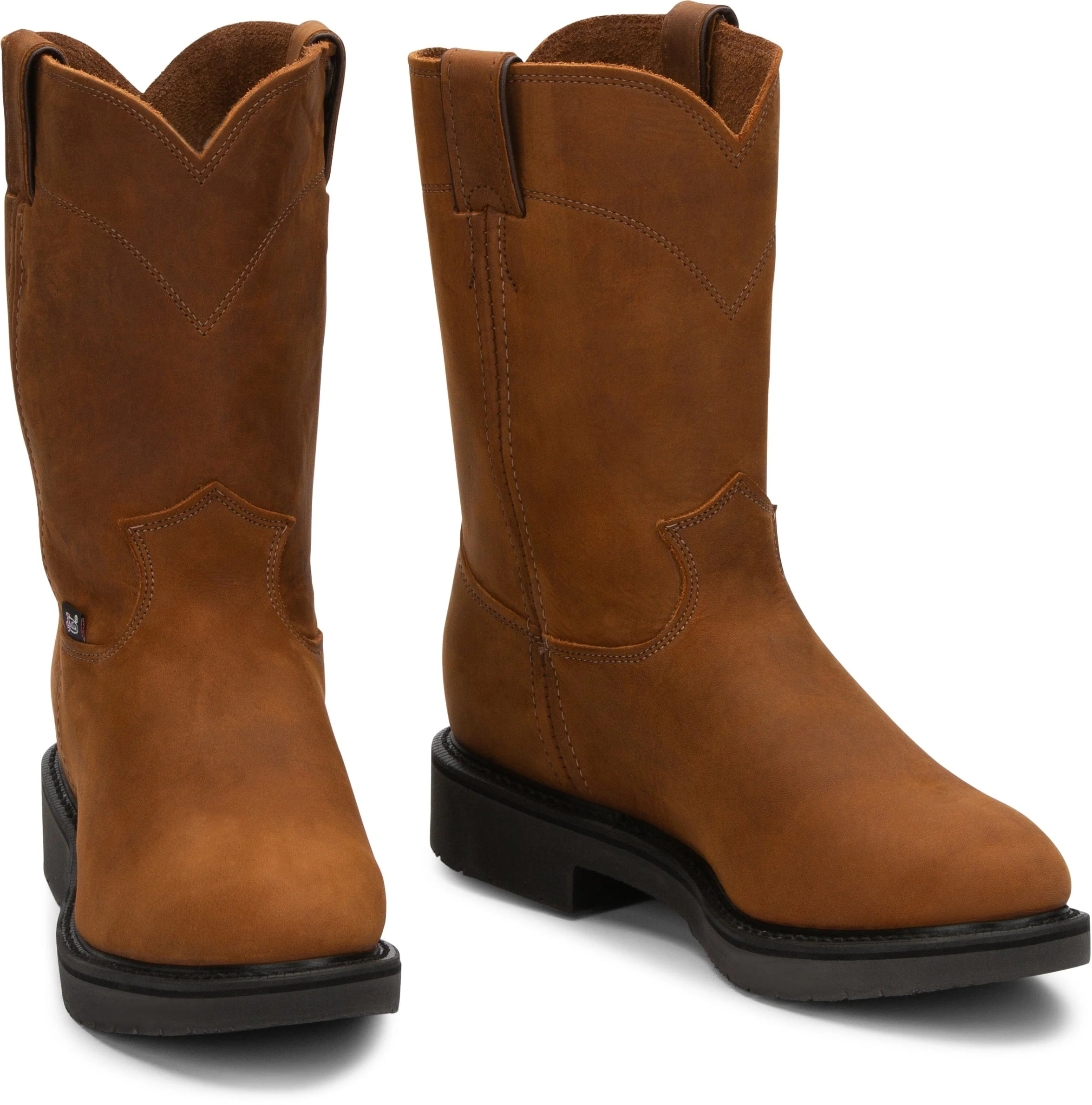 Justin Men's Conductor Hazel Brown Round Toe Work Boots 4760 - Image 7