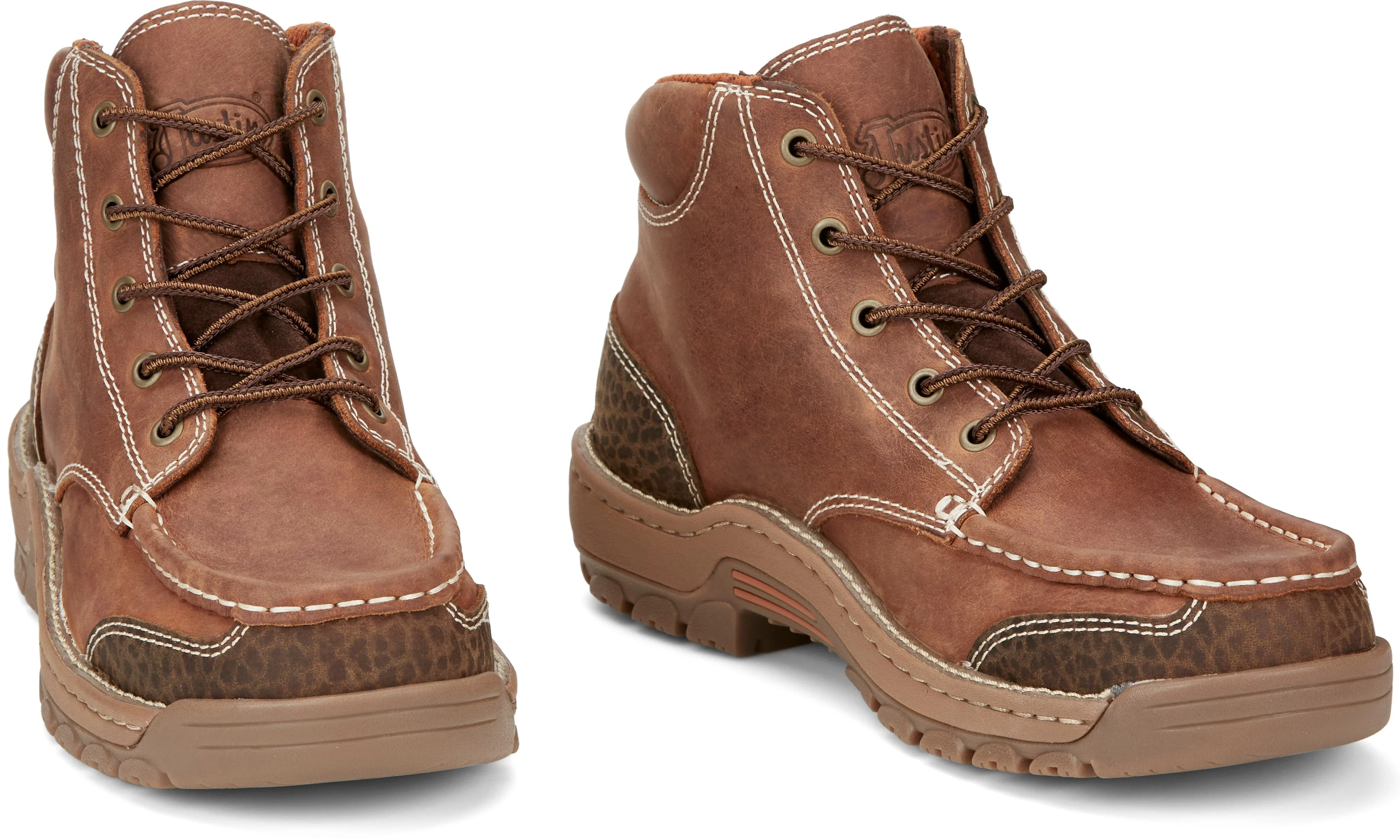 Justin Men's Stampede Corbett Waterproof Barley Brown Work Boots SE252 - Image 7