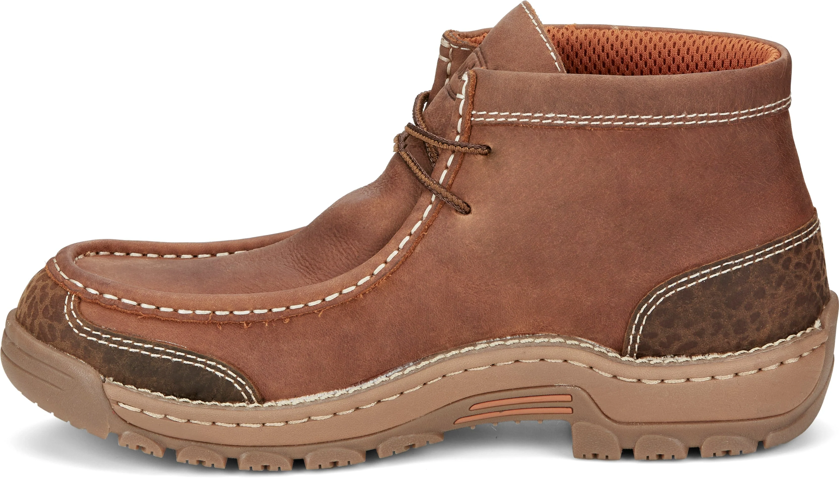 Justin Men's Crafton Barley Brown Waterproof Work Shoe SE251 - Image 4