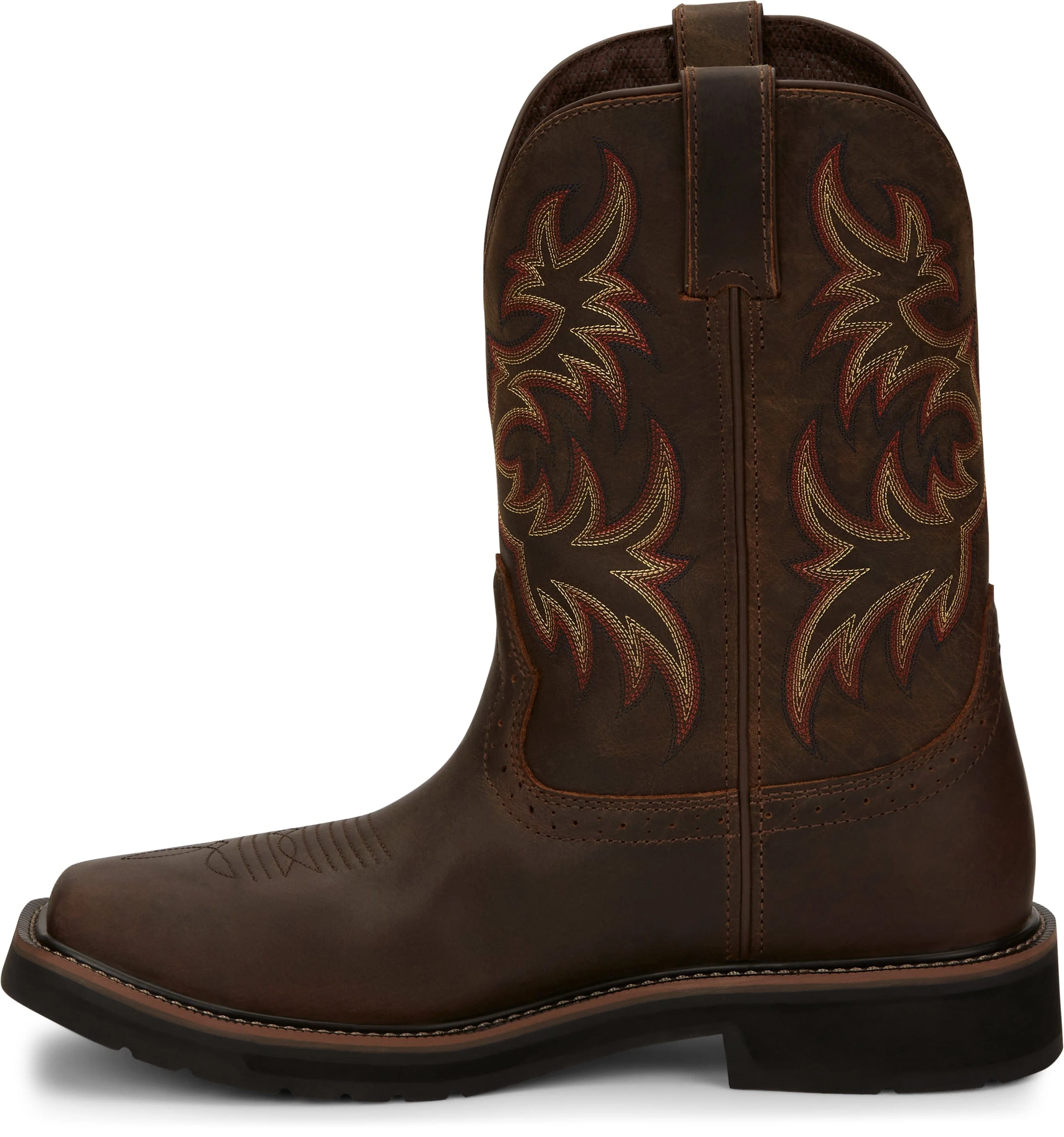 Justin Men's Stampede Driller Dark Brown Steel Toe Work Boots SE4682 - Image 6