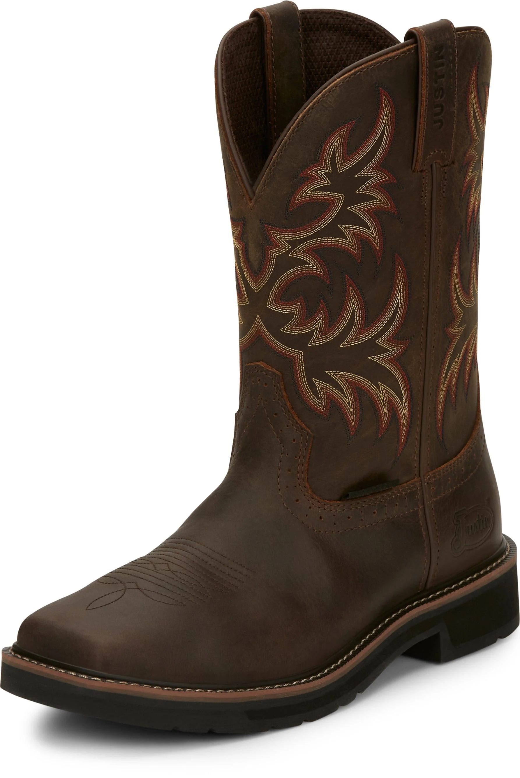 Justin Men's Stampede Driller Dark Brown Steel Toe Work Boots SE4682 - Image 8