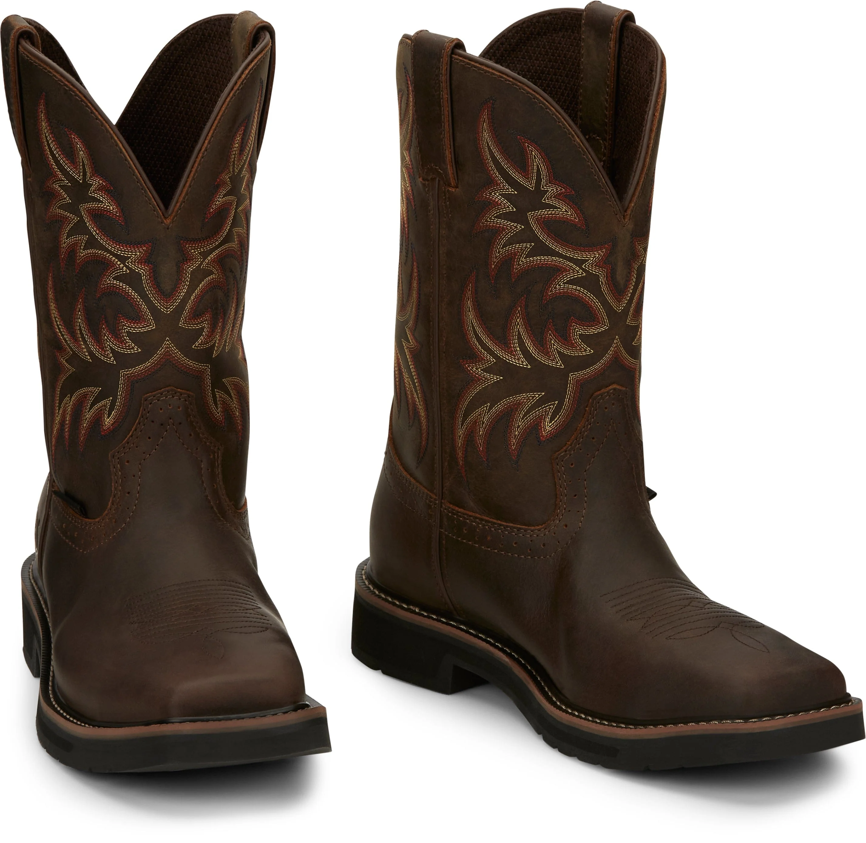 Justin Men's Stampede Driller Dark Brown Steel Toe Work Boots SE4682 - Image 9