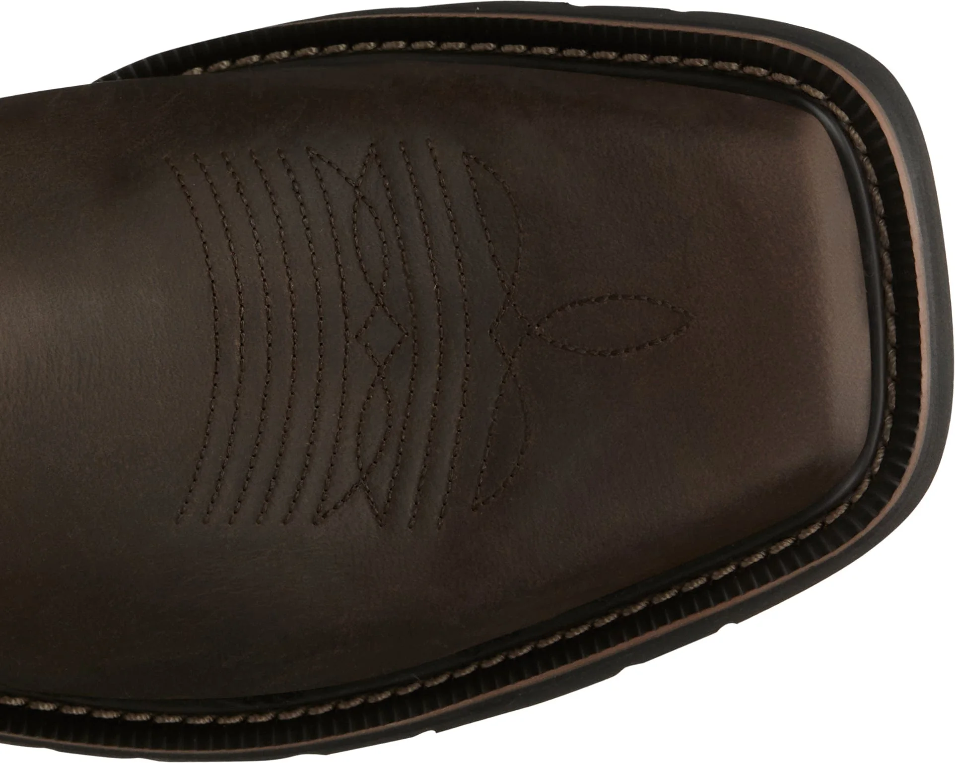Justin Men's Stampede Driller Dark Brown Square Toe Work Boots SE4681 - Image 4