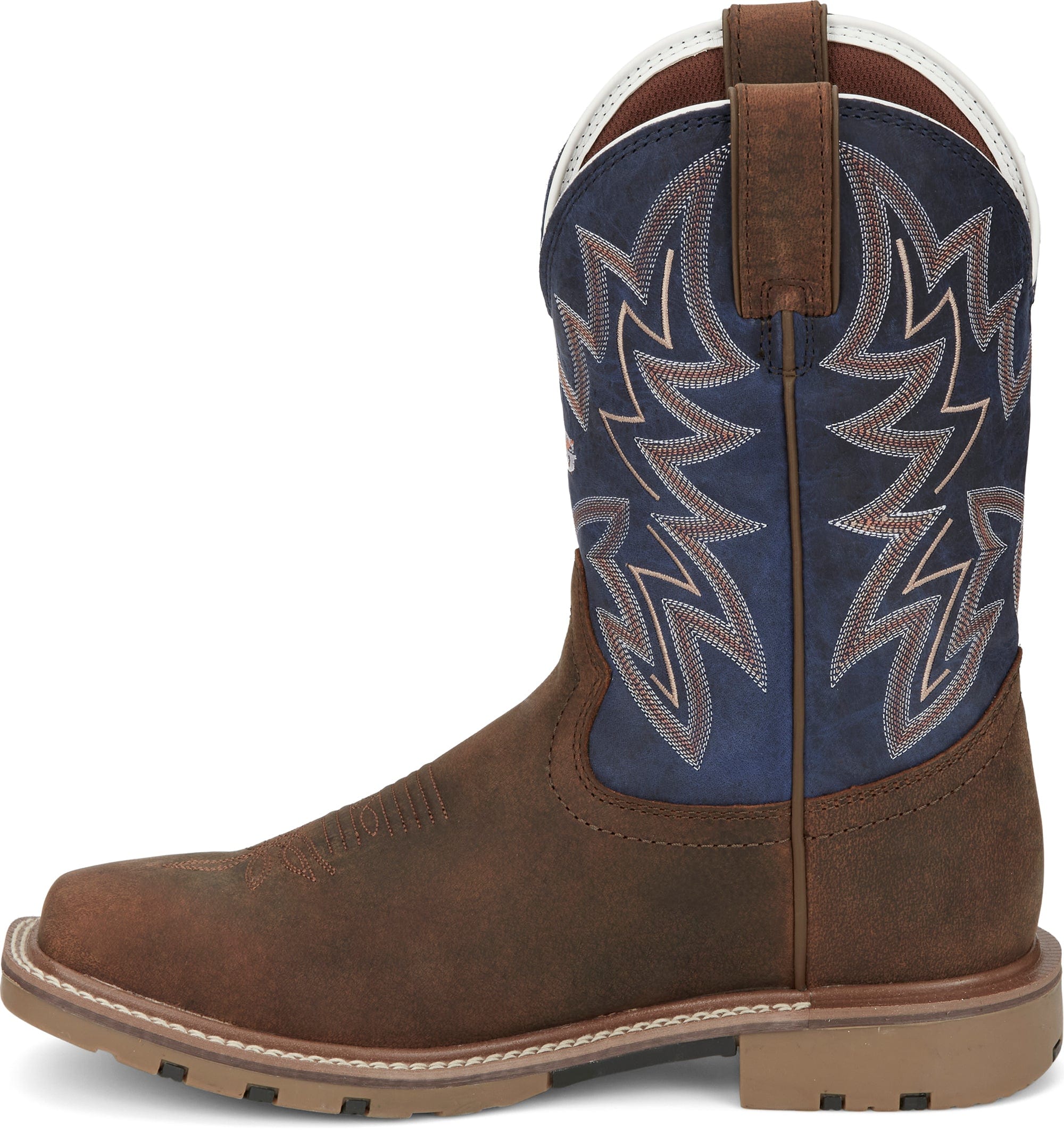 Justin Men's Dusty Cedar Brown Waterproof Western Work Boots GR9063 - Image 4