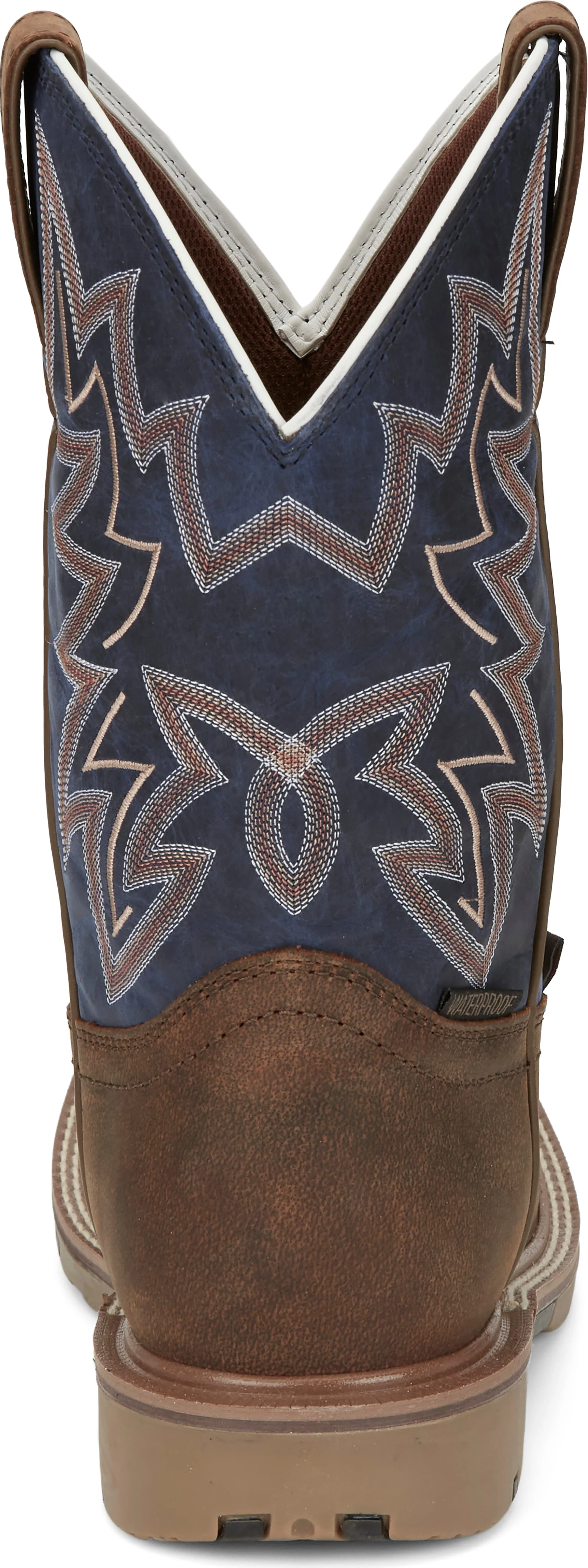 Justin Men's Dusty Cedar Brown Waterproof Western Work Boots GR9063 - Image 7