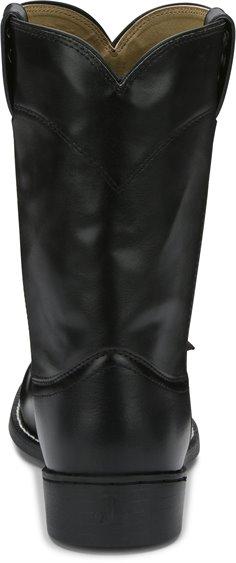 Justin Men's Farm & Ranch Temple Black Round Toe Roper Boots JB3000 - Image 6