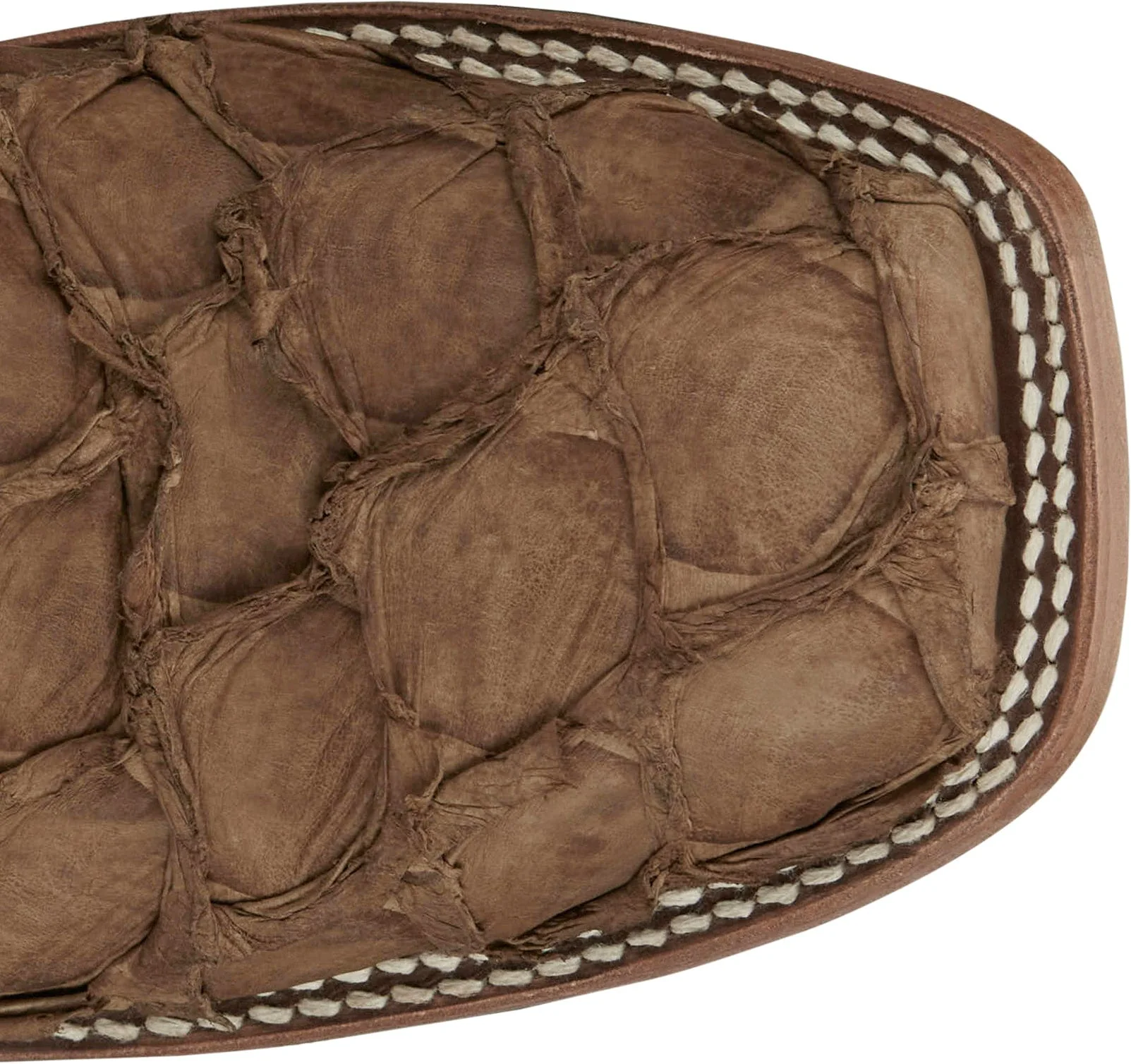Justin Men's George Strait Ocean Front Pirarucu Tan Square Toe Exotic Western Boots GR5707 - Image 6