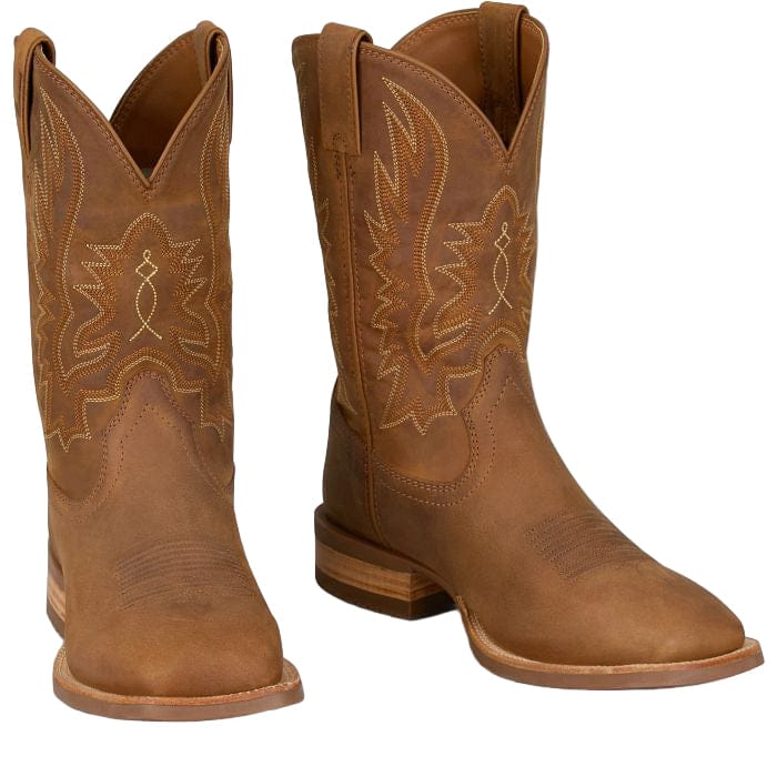 Justin Men's Chestnut Brown Rustle Western Boots OL7331 - Image 6