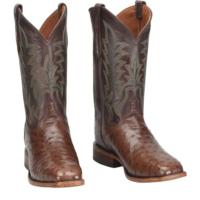 Justin Men's Kango Tobac Brown Rancher Ostrich Exotic Cowboy Boots GR5334 - Image 4