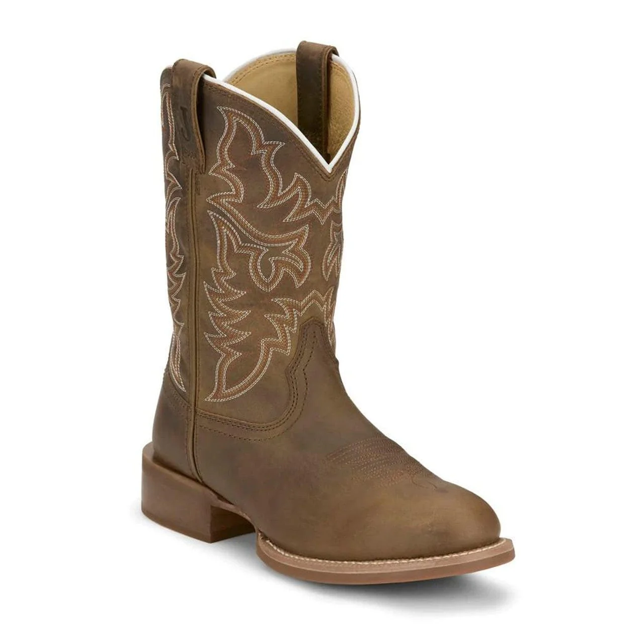 Justin Men's Khaki Brown Wild Bill Round Toe Western Boots FN7351