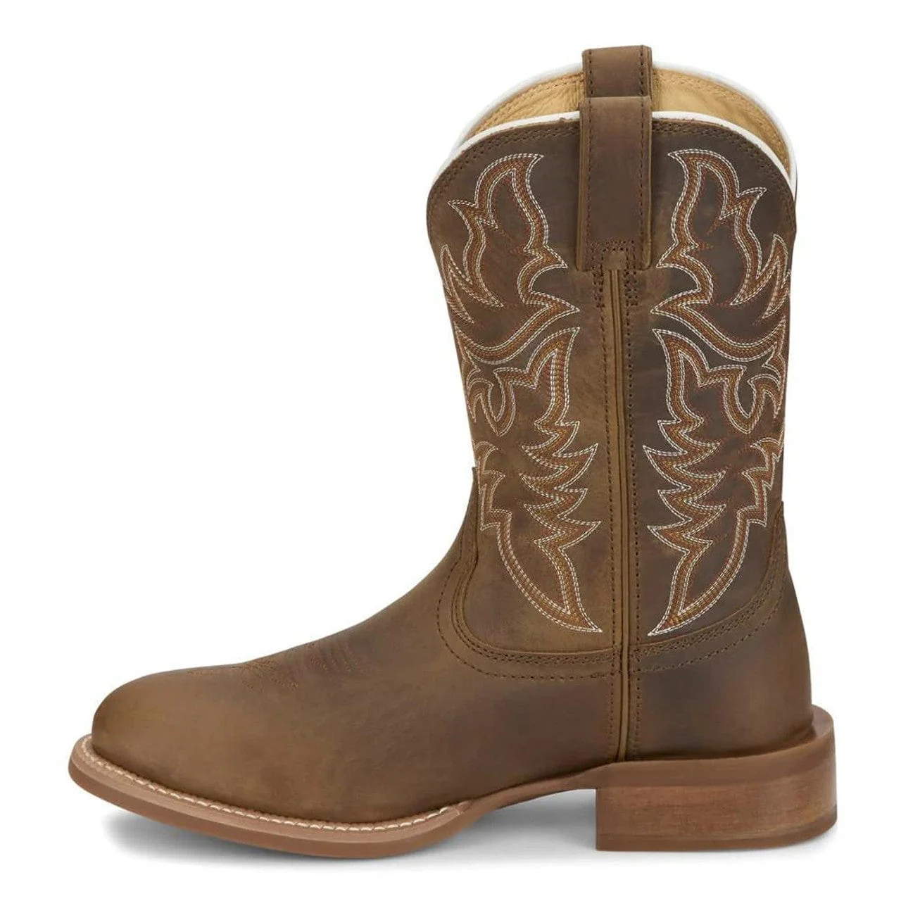 Justin Men's Khaki Brown Wild Bill Round Toe Western Boots FN7351 - Image 2