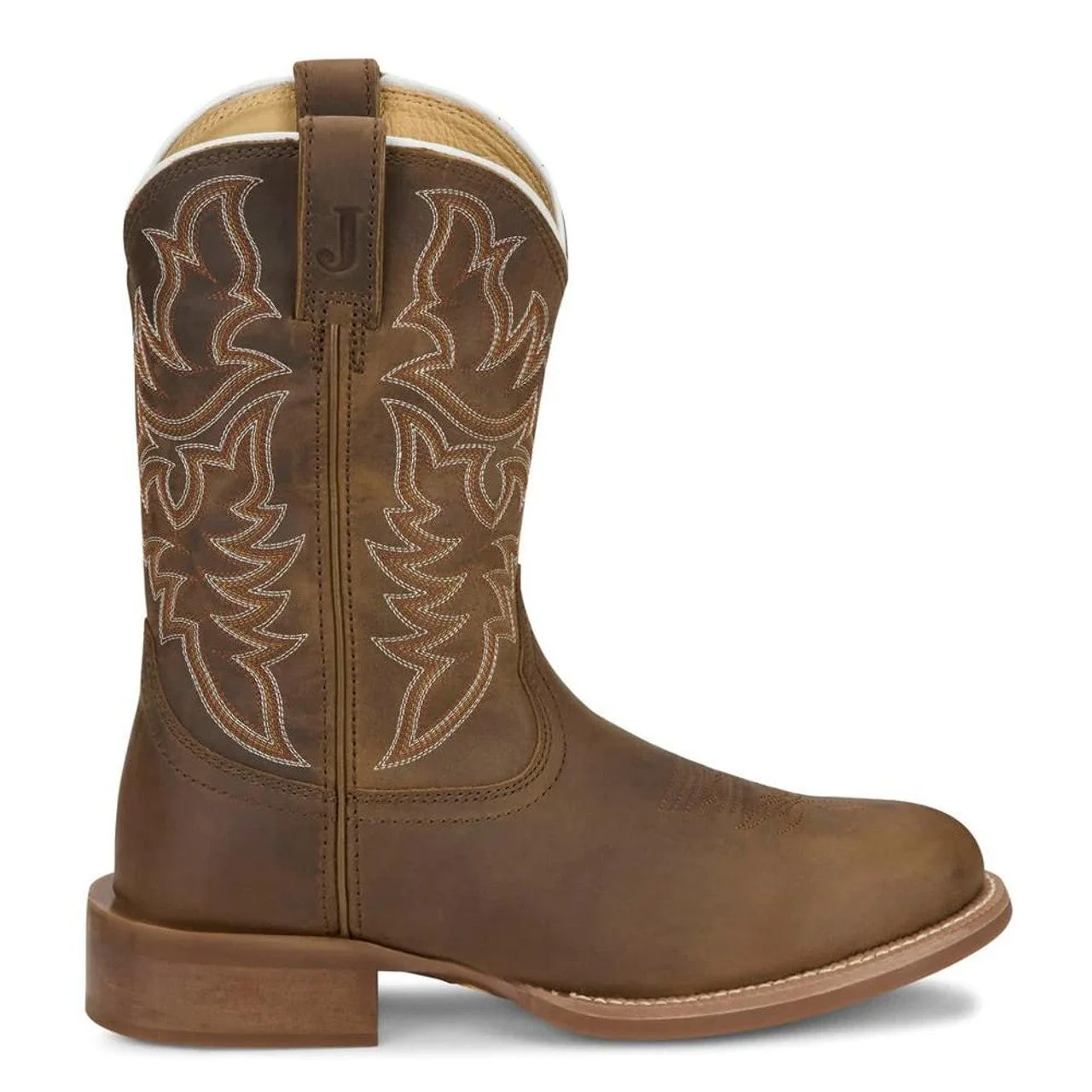 Justin Men's Khaki Brown Wild Bill Round Toe Western Boots FN7351 - Image 3