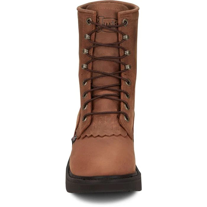 Justin Men's Livestock Aged Brown Lace Up Work Boots OW760 - Image 2