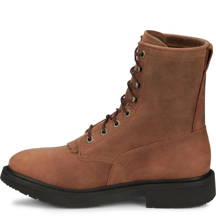 Justin Men's Livestock Aged Brown Lace Up Work Boots OW760 - Image 3