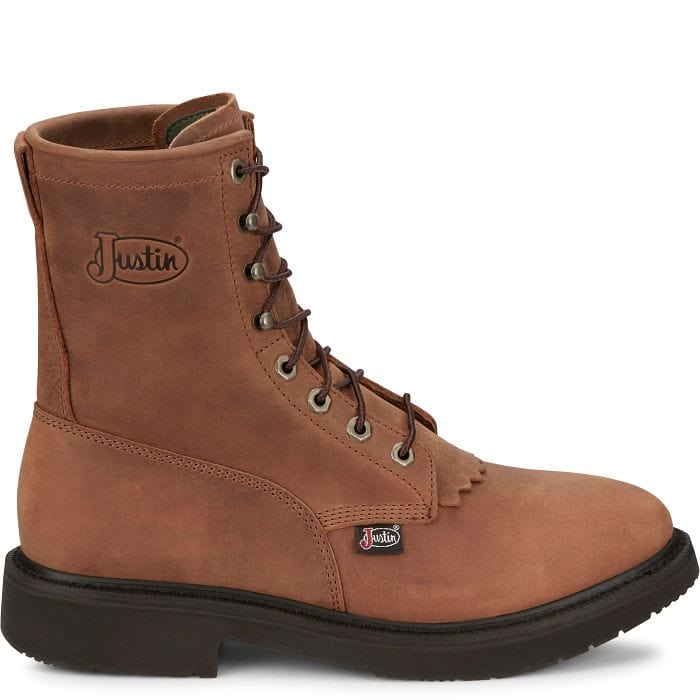 Justin Men's Livestock Aged Brown Lace Up Work Boots OW760 - Image 5