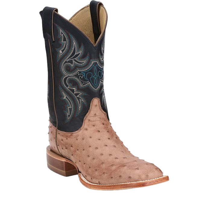 Justin Men's Moseley Coffee Brown Full Quill Ostrich Boots JE5172