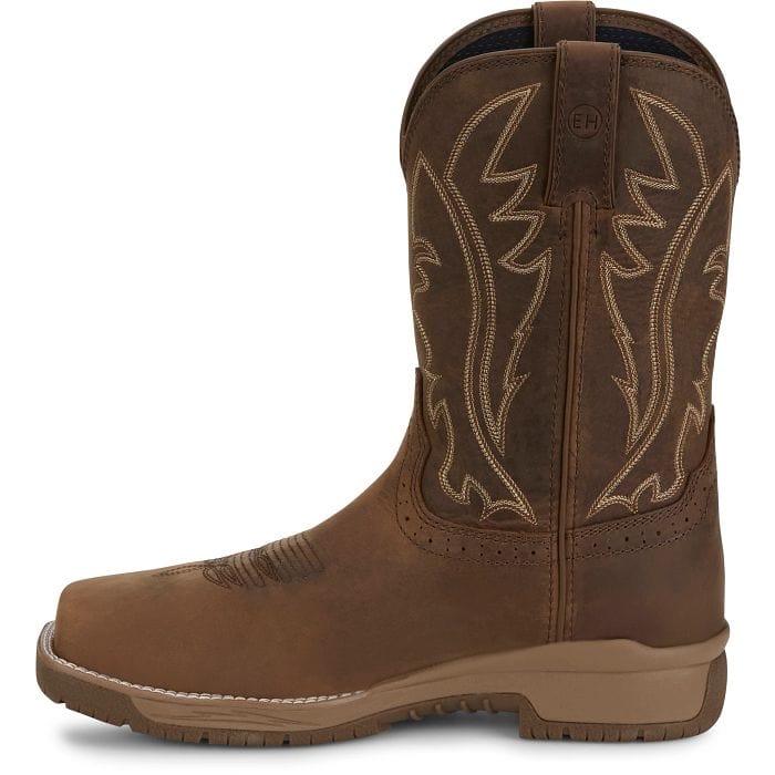 Justin Men's Taupe Nitread Waterproof Nano Comp Toe Work Boots CR3207 - Image 4