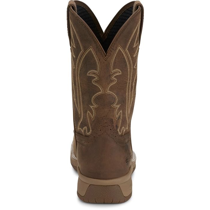 Justin Men's Taupe Nitread Waterproof Nano Comp Toe Work Boots CR3207 - Image 5