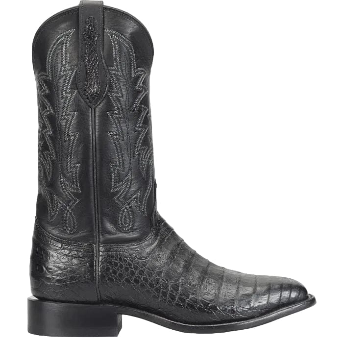 Justin Men's Obsidian Black Panama Caiman Exotic Cowboy Boots GR5333 - Image 2