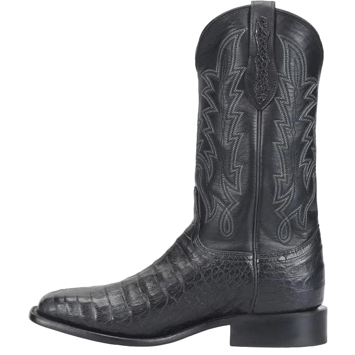 Justin Men's Obsidian Black Panama Caiman Exotic Cowboy Boots GR5333 - Image 4